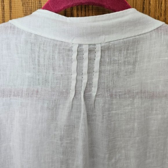 NWT LUNGO L'ARNO White Linen Tunic size 1X - Picture 9 of 9